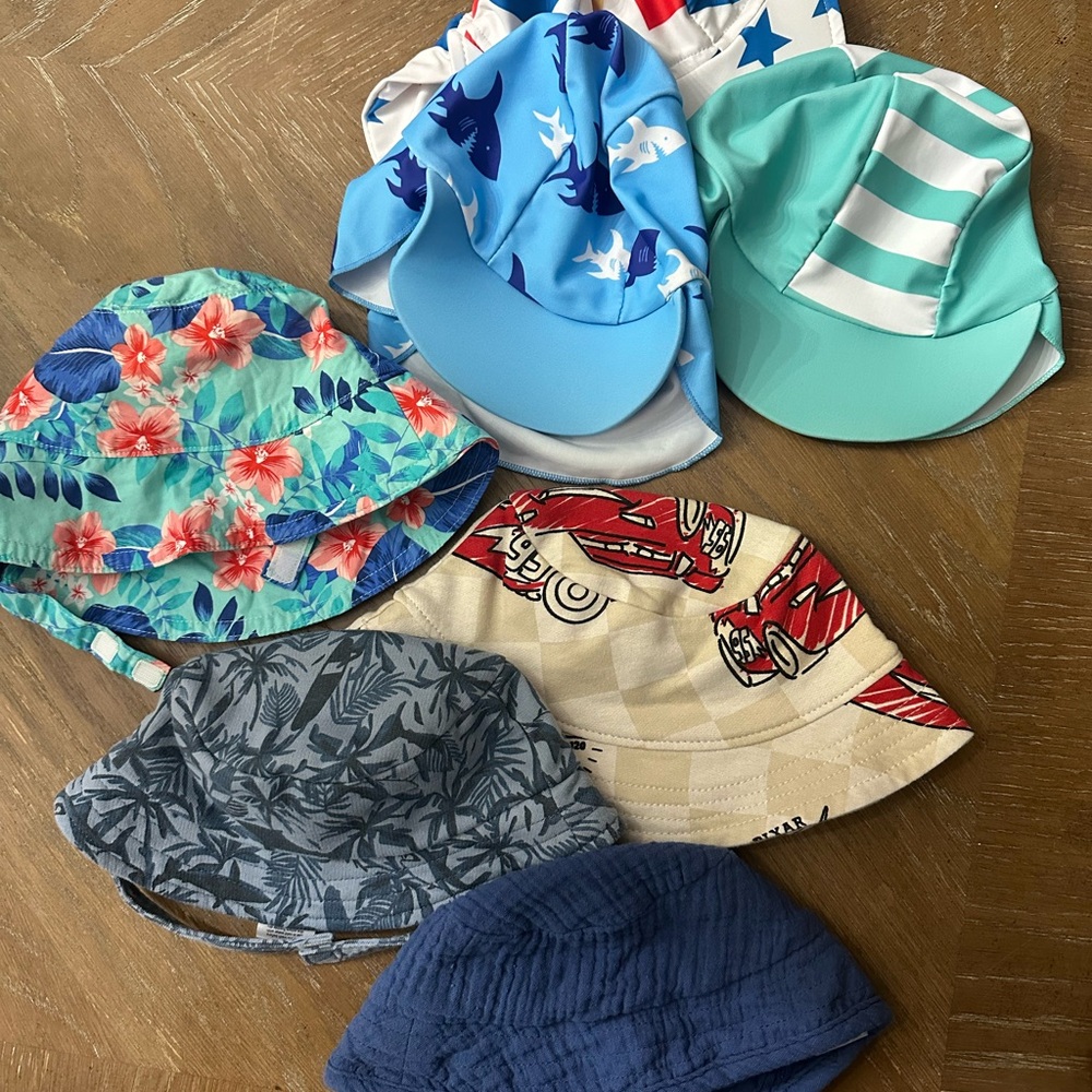 Colorful Kids Sun Hats Set